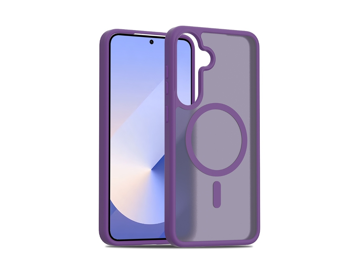 Capa Para Samsung Galaxy A26 Compatível Magsafe, Silicone, Resistente A Quedas Roxo, Bordas Elevadas Elysve