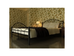 Cama Com Colchão 180x200 Cm Metal Preto
