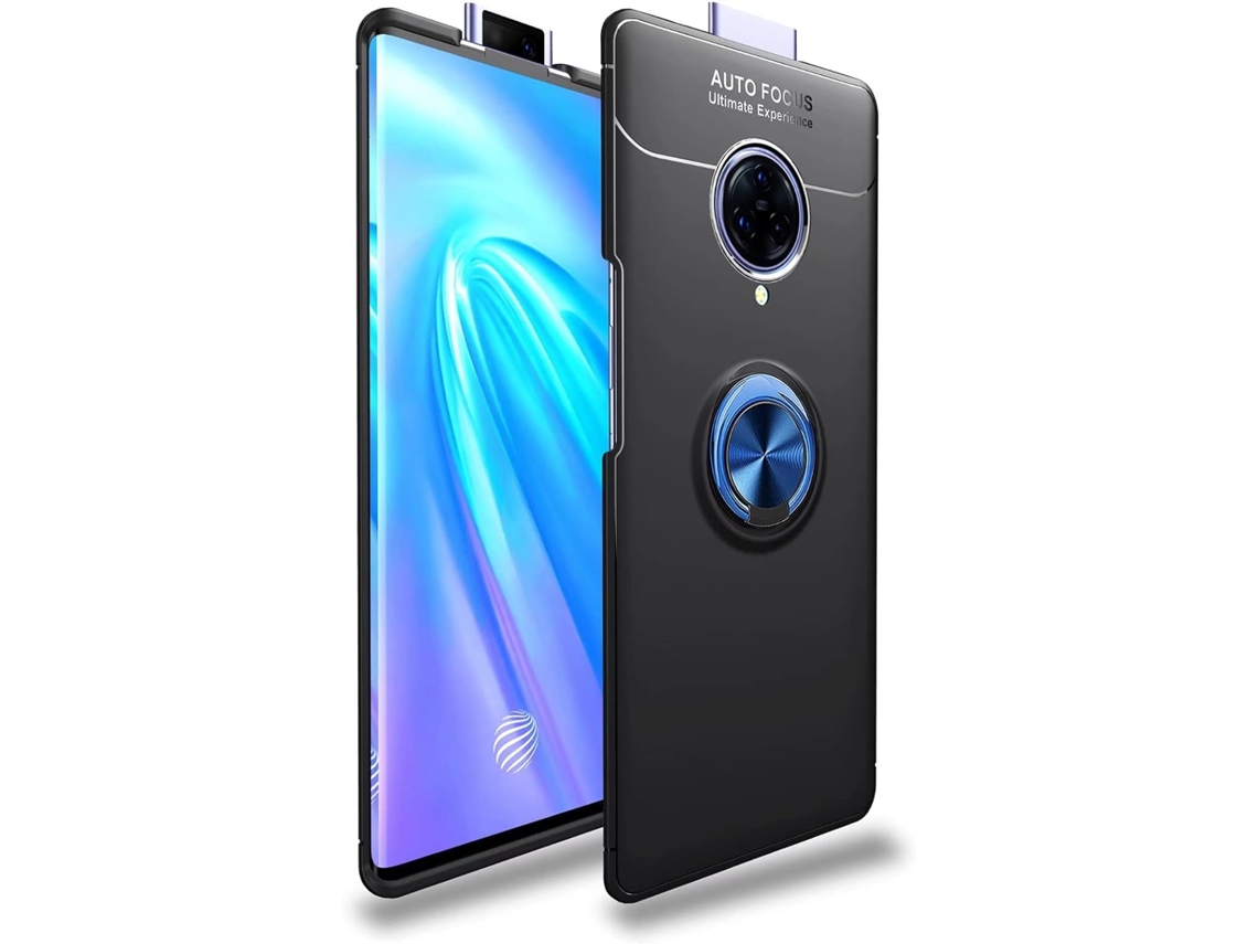 Capa Protetora Graus Anel para Vivo Vivo Nex 3 HONGWE. Vidro Temperado com Anel de Suporte Preto