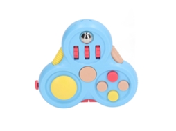 Walshlxq brinquedo de Controlador Rotatório Sensorial para Dedos com Botão de Bolinha para Alivio de Estresse e Ansiedade Azul
