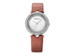 Relógio Casual Feminino Analógico com Strass Pulseira Pu Movimento de Quartzo