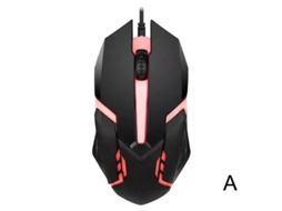 Rato Yizhood X 1 Usb Com Fio Para Jogos 1000 Dpi 3 Botões Silencioso Mause Retroiluminado Computador Gamer Profissional Para Pc Laptop Preto