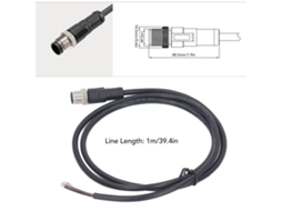 Laxiscreed Cabo Conector M12 4 Pinos À Prova D'água Para Automação E Sensores