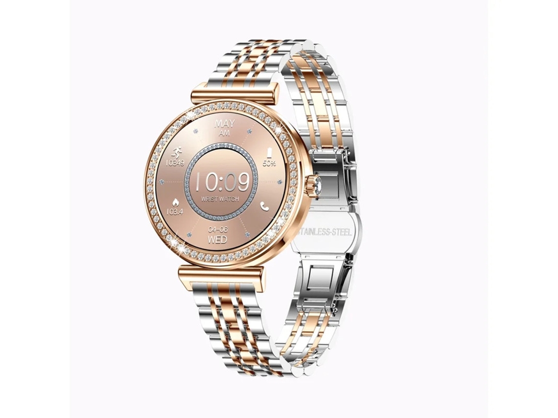 Smartwatch I109 1.27 Polegadas Chamada Bluetooth Monitoramento de Saúde Mais de 100 Modalidades Esportivas Ip68 À Prova Dágua Rosa Ouro Bestvite