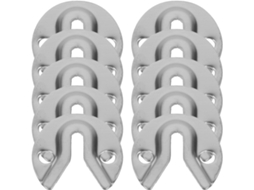Conjunto De 30 Ganchos Para Quadros Em Aço Inoxidável Prateado Com Formato De Fechadura.