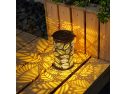 Luminária solar externa, luminária de metal suspensa para jardim, decoração para jardim e gramado Brilvibera