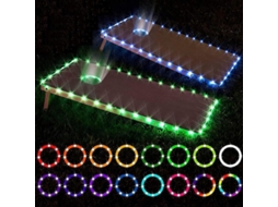 Luces Led Para Cornhole, Controle Remoto, 16 Cores, Iluminação De Borda E Aro, Jogo Noturno De Bola De Lona