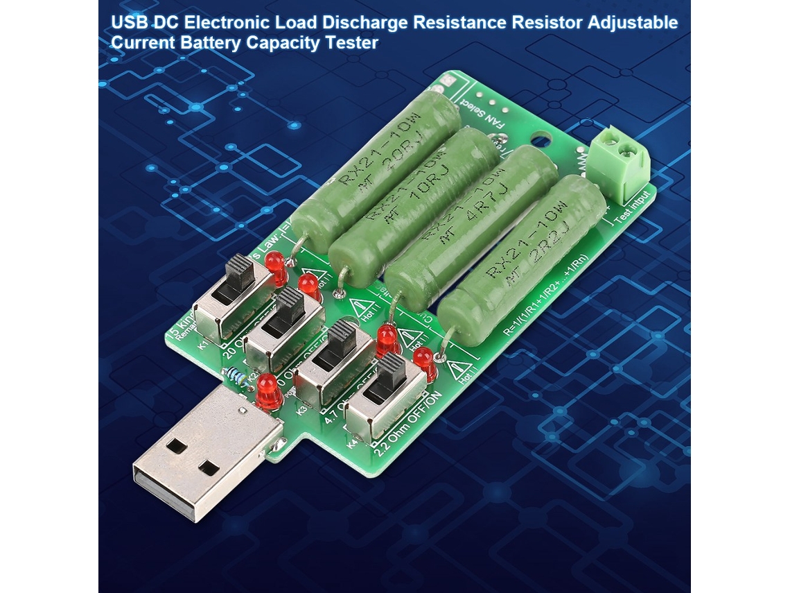 Testador De Capacidade De Bateria Com Carga Usb Dc Ajustável