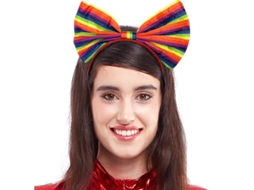 Tiara com arco arco-íris