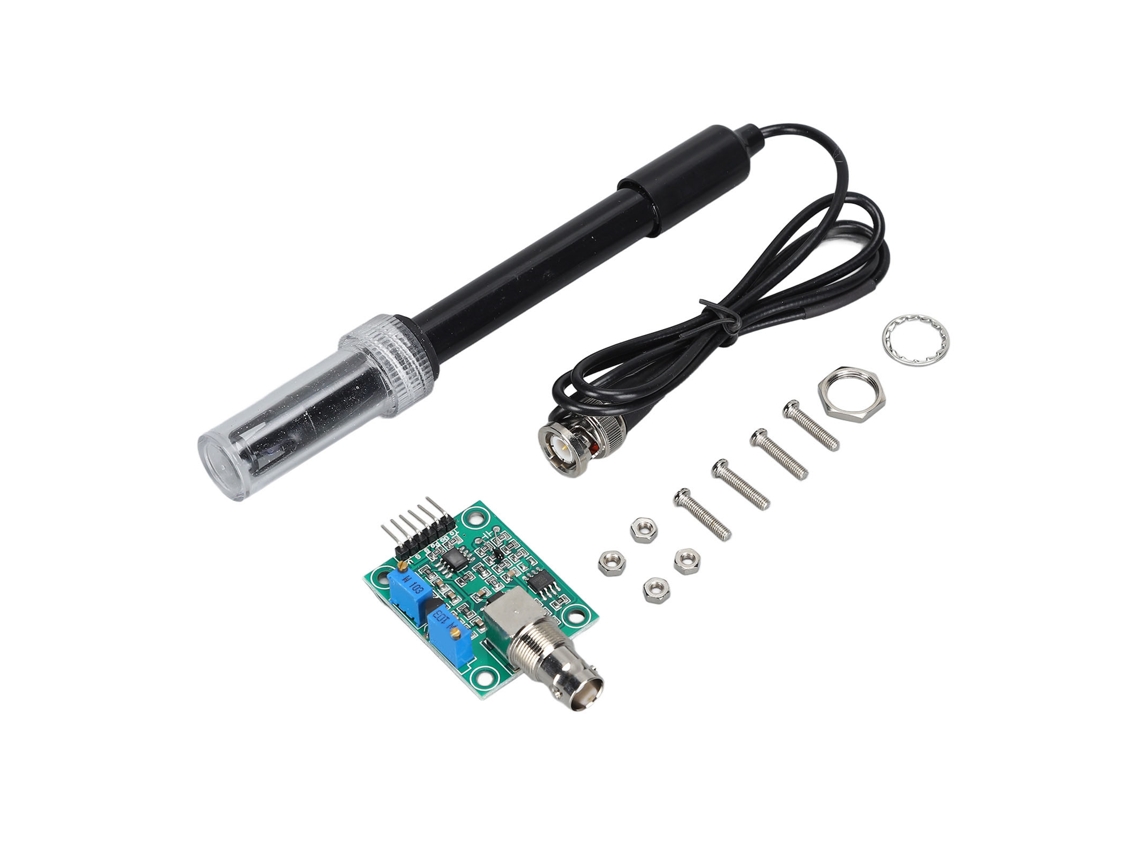 Kit de Sensor de pH com sonda eletrodo e conector BNC para monitoramento de pH