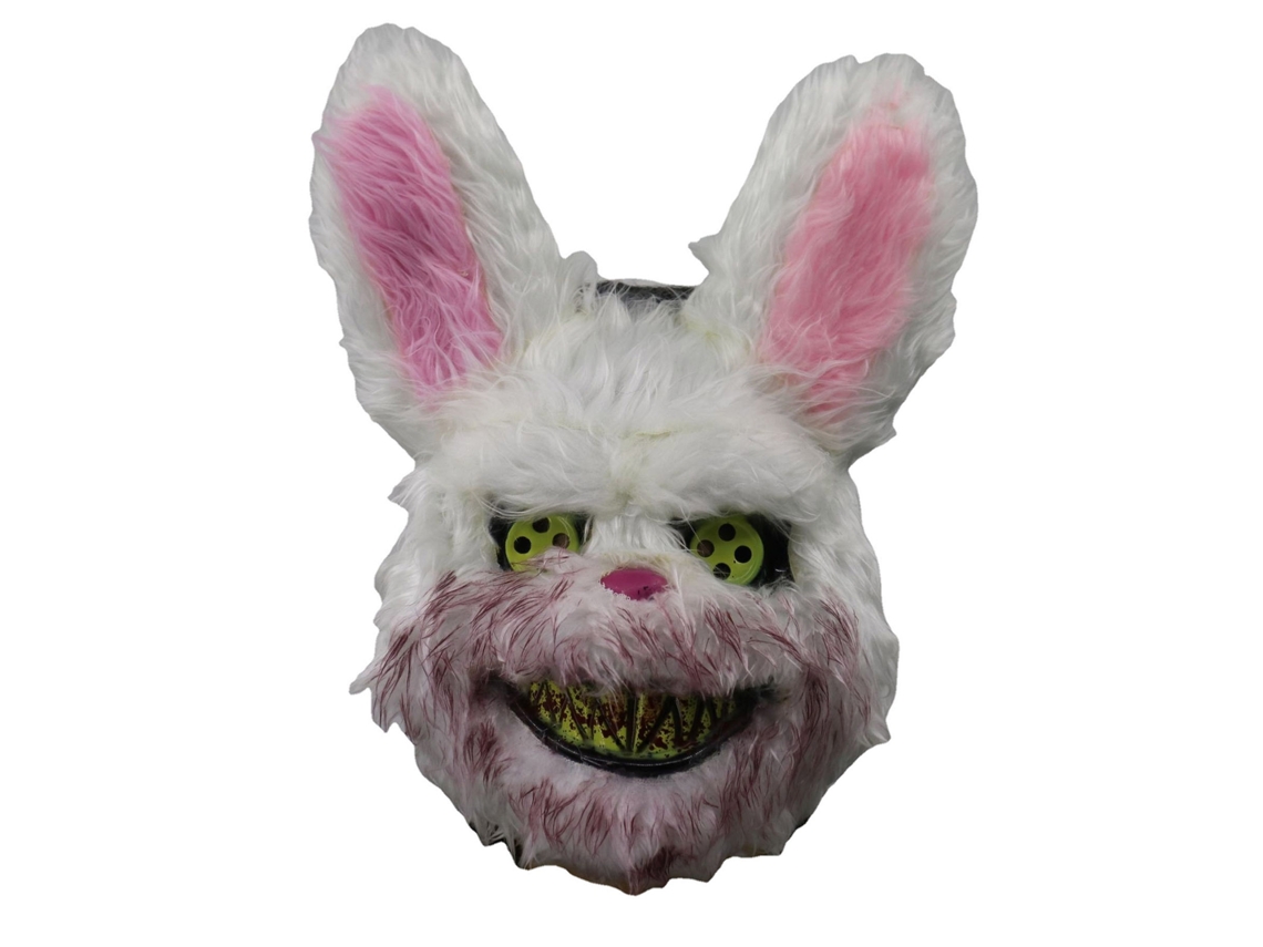 Máscara De Coelho Rosa Branca Assustadora Para Halloween Cosplay