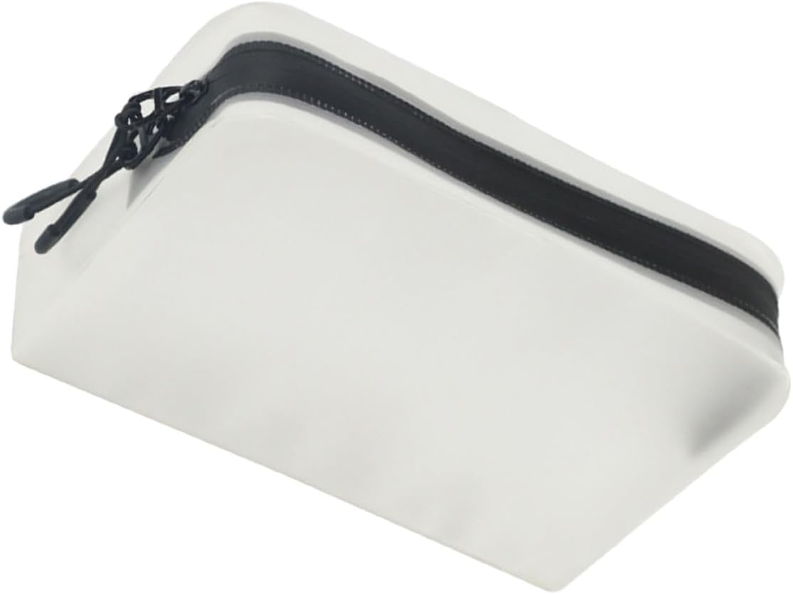 Nécessaire Grande Impermeável Nuobesty Para Cosméticos, Em Eva Translúcido Com Fecho Duplo.