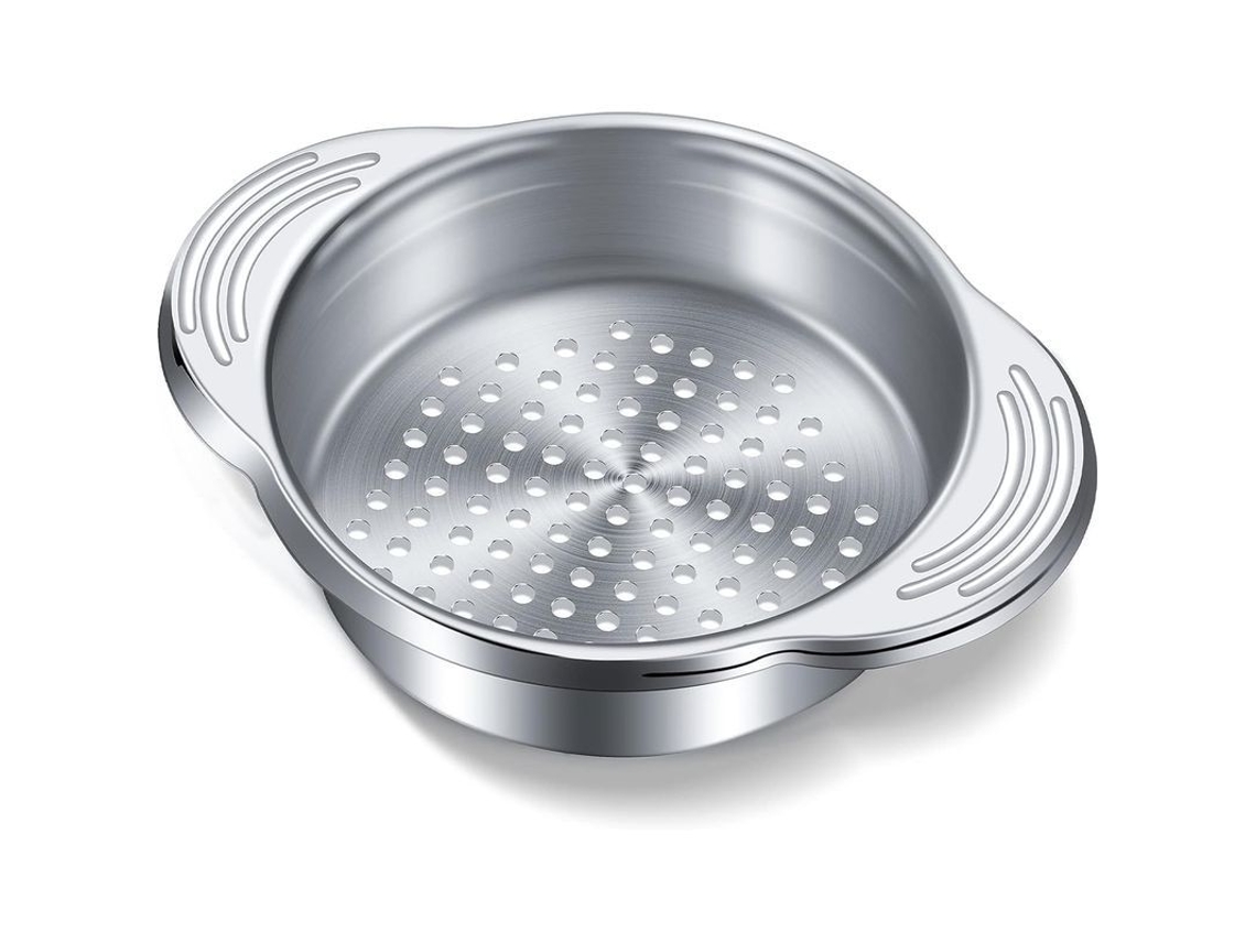 Escorredor de lata de atum Linjou, em aço inoxidável 304 com cabo antiderrapante para alimentos enlatados.