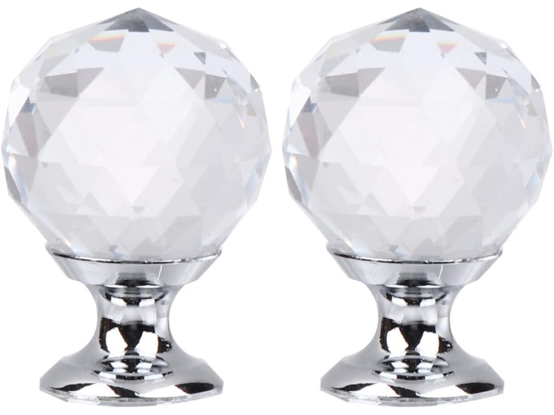 Conjunto De 10 Puxadores Móveis Em Formato Bola Cristal, Puxadores Modernos Para Portas E Armários, Decoração Para Uso