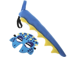 Fantasia De Dinossauro Para Meninos E Meninas, Cauda De Tiranossauro, Máscara Azul, Cosplay Para Festas