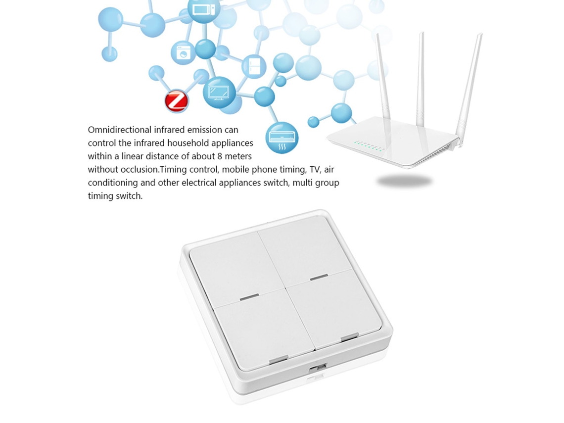 Interruptor de Cena Sem Fios Zigbee Tuya LAXISCREED