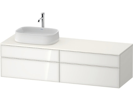 Unidade de Vaidade Da Consola DURAVIT Zencha 1600X550Mm 2 Extensões 2 Gavetas 1 Recorte À Esquerda Ze4824