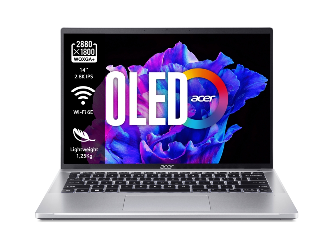 Portátil ACER Swift Go 14 SFG14-71 (14" OLED - Intel Core i5-13500H - RAM: 16 GB - 512 GB SSD PCIe)