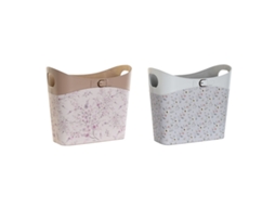 Porta Revistas Dkd Home Decor Azul Branco Cinzento Rosa Claro Poliuretano Pvc 39 X 21 X 34 Cm (2 Unidades)
