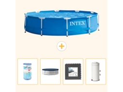 Intex Piscina Com Estrutura Redonda - 366x76 Cm - 5-peças S142