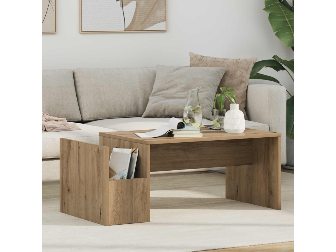 Vidaxl Mesa De Centro Carvalho Artesanal 90 X 45 X 35 Cm