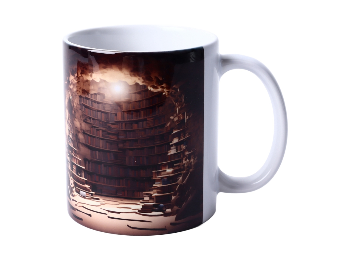 Caneca Cerâmica Resistente Ao Calor Padrão Estante 3d Tipo 4