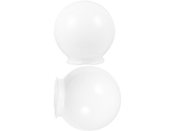 Conjunto de 2 Acessórios para Luminária Externa Esférica de Acrílico Branco Leitoso de 12 Cm SFUSHOS