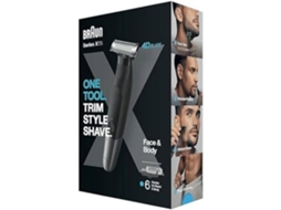 Aparador De Barba Braun Xt5200 Lâmina 4d Skinshield À Prova Dágua E Sem Fio