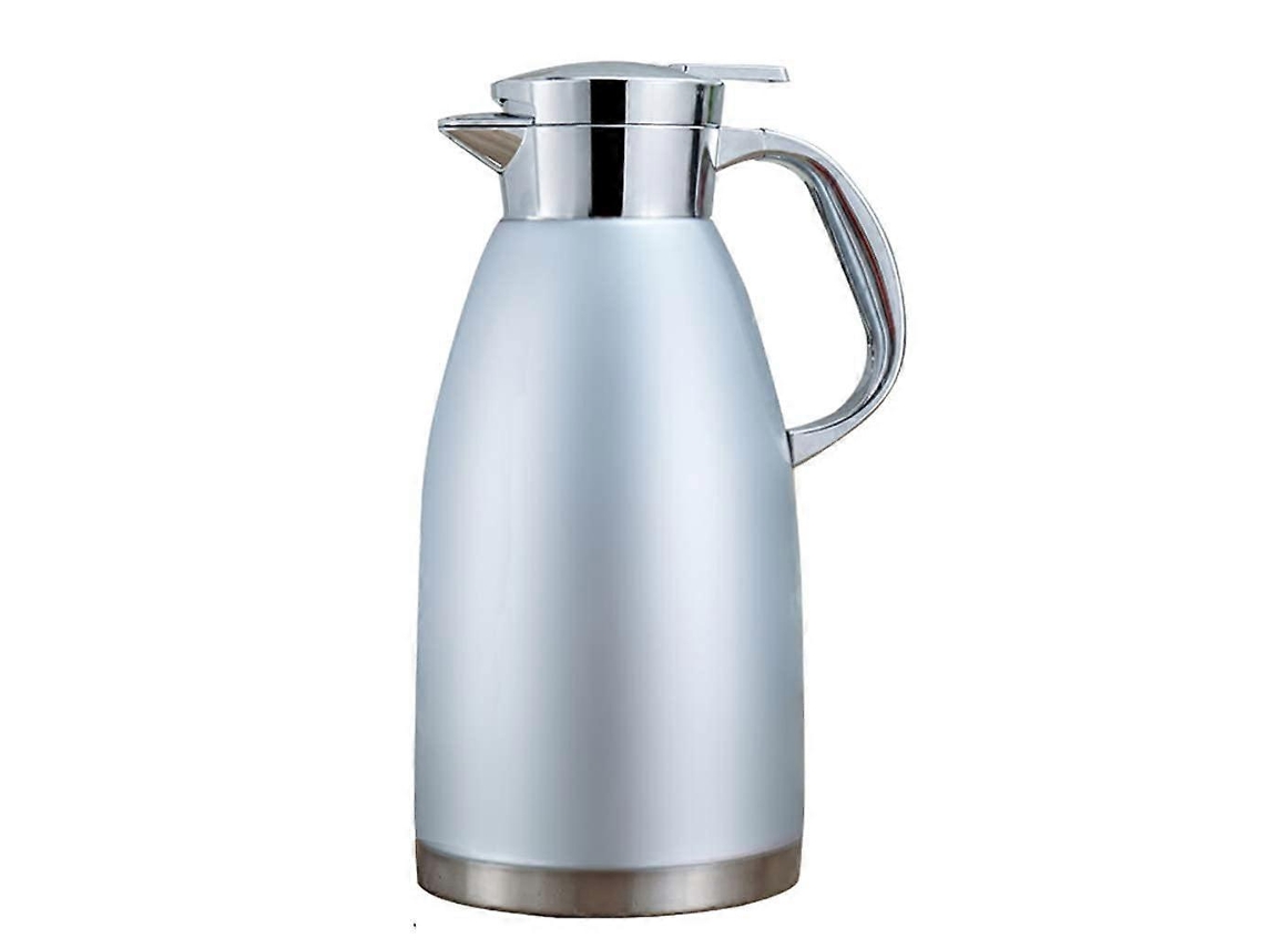 Garrafa Térmica Para Café De 2,3l Em Aço Inoxidável Com Isolamento A Vácuo, Design De Pinguim, Mantém A Temperatura Por 12 Horas, Azul.