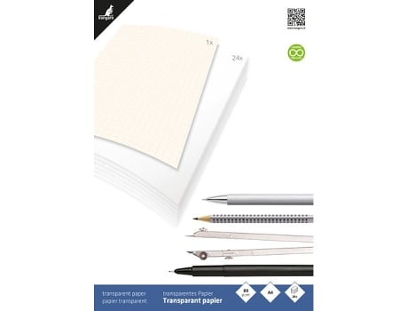 Bloco de Papel Transparente KANGARO Din A3 24 Folhas