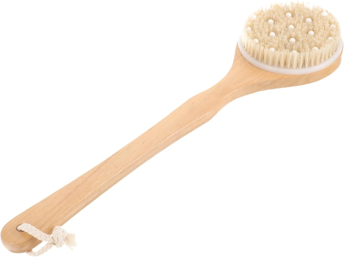 Escova De Banho Com Cerdas, Ferramenta De Massagem E Esfoliação Para Pele Seca, Acessório De Banho Portátil