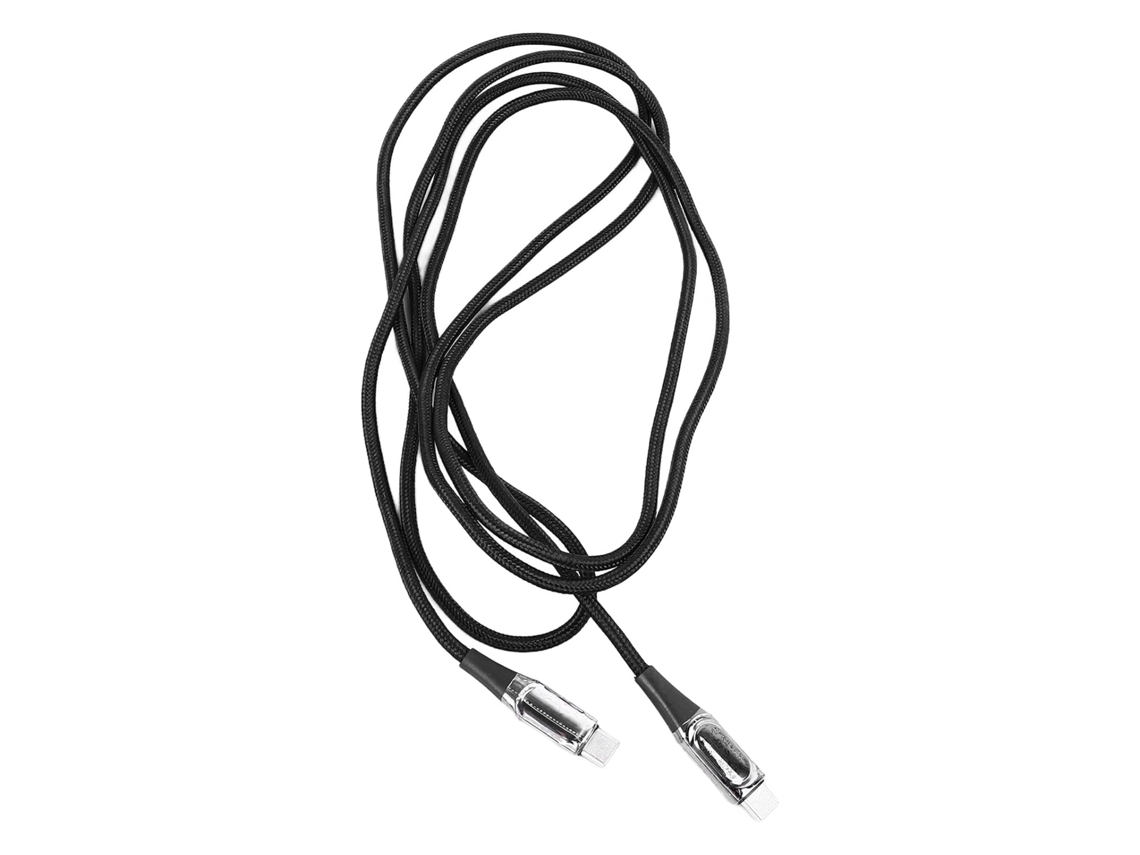 Cabo Usb Ac Para C De 2 M, Carregamento Rápido Com Visor Digital,