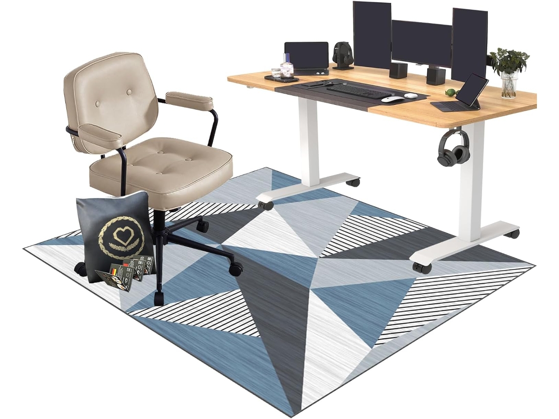 Tapete Protetor Cadeira Gamer Antiderrapante 90 X 140 Cm Piso Chão Cadeiras Escritório, Pisos