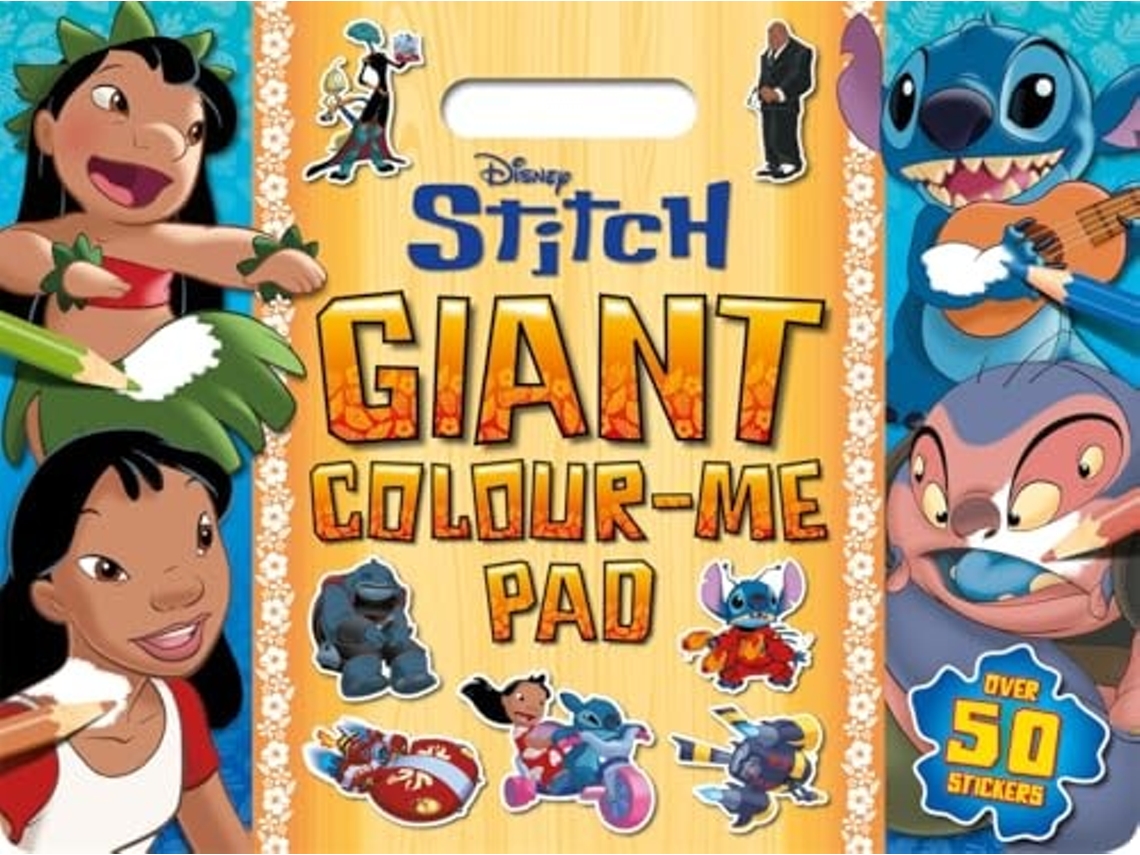 Livro Disney Stitch Giant Colour-me Pad De Walt Disney (inglês)