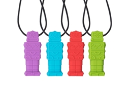 Primerox 4pcs Colar Sensorial de Mastigação Silicone Fda Ce para Crianças Autismo Tdah