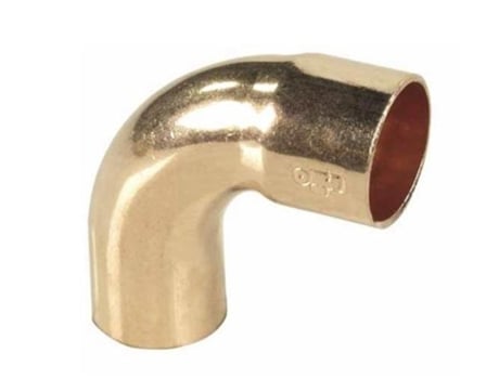 Acessório de Tubo Cotovelo de Cobre para Solda Macho X Fêmea Diâmetro de 22 mm Angulação de 90 Graus