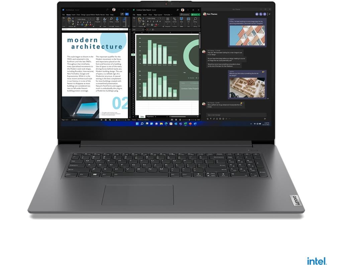 Notebook Lenovo V V17 de 43,9 cm (17,3") Full HD, Intel® U U300, 8 GB de RAM DDR4-SDRAM, SSD de 512 GB, Wi-Fi 6 (802.11ax), Windows 11 Home