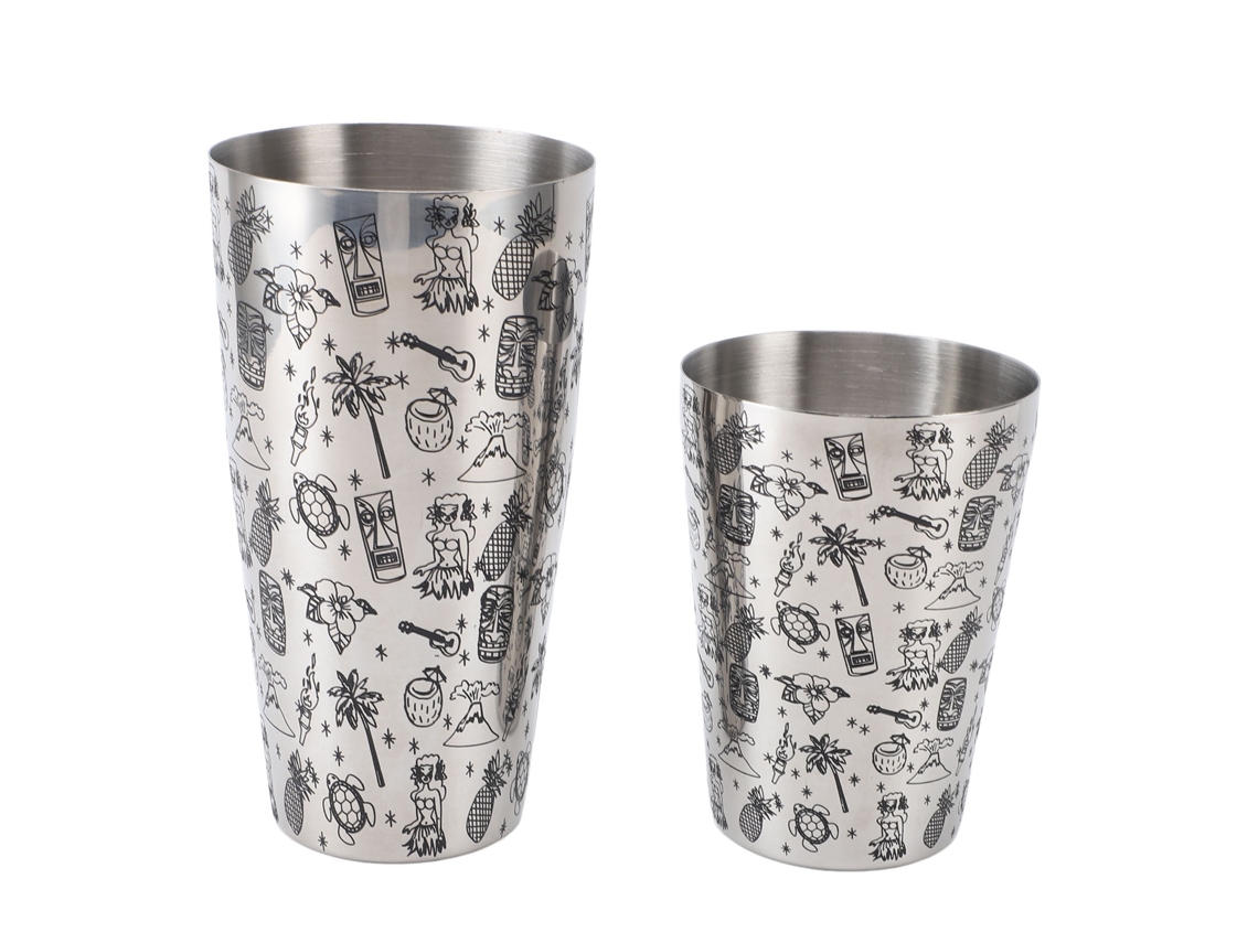 Conjunto Boston Coqueteleira Aço Inoxidável 304 | S/MARCA