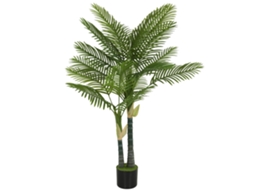 Palmeira Artificial Com 16, Cor Verde, Para Sala De Estar, Para Varanda, Com Folhas, Vaso E Decoração, 150 Cm