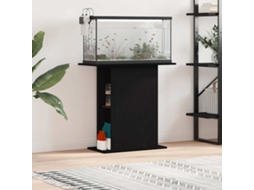 Vidaxl Suporte Para Aquário Carvalho Preto 75x36x72,5 Cm Madeira Projetada