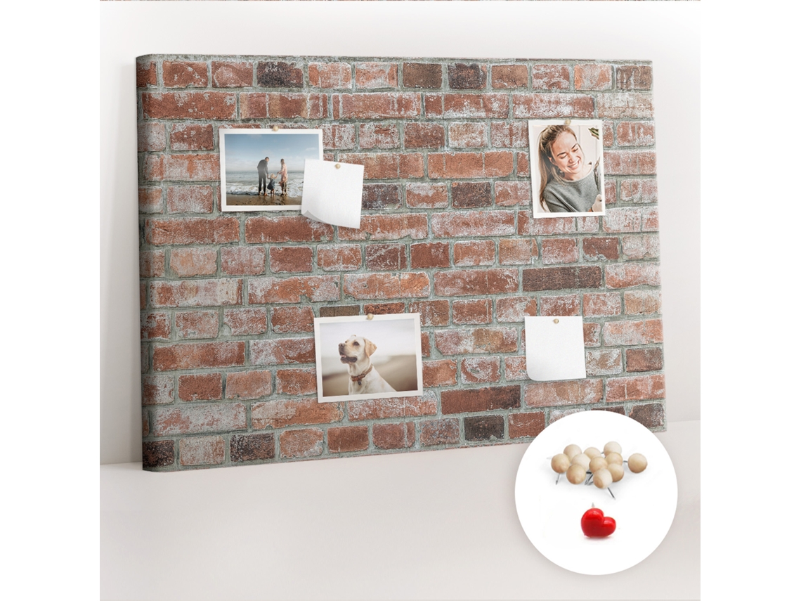 Lousa De Cortiça Muro De Concreto Para O Corredor Espelharte (100x70 Cm)