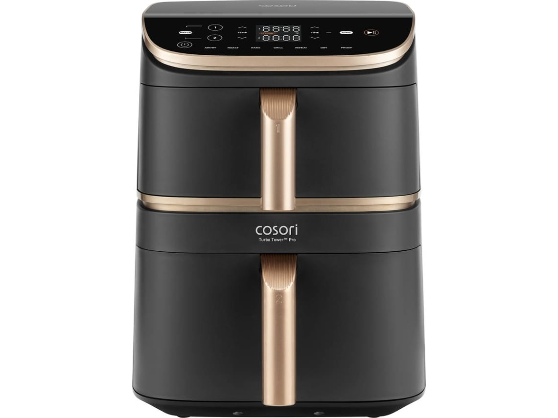 Fritadeira Sem Óleo Air Fryer COSORI Turbo Tower Pro Smart, Revestimento cerâmico, Wifi (Outlet Caixa Aberta - 10.8 L - Preto)