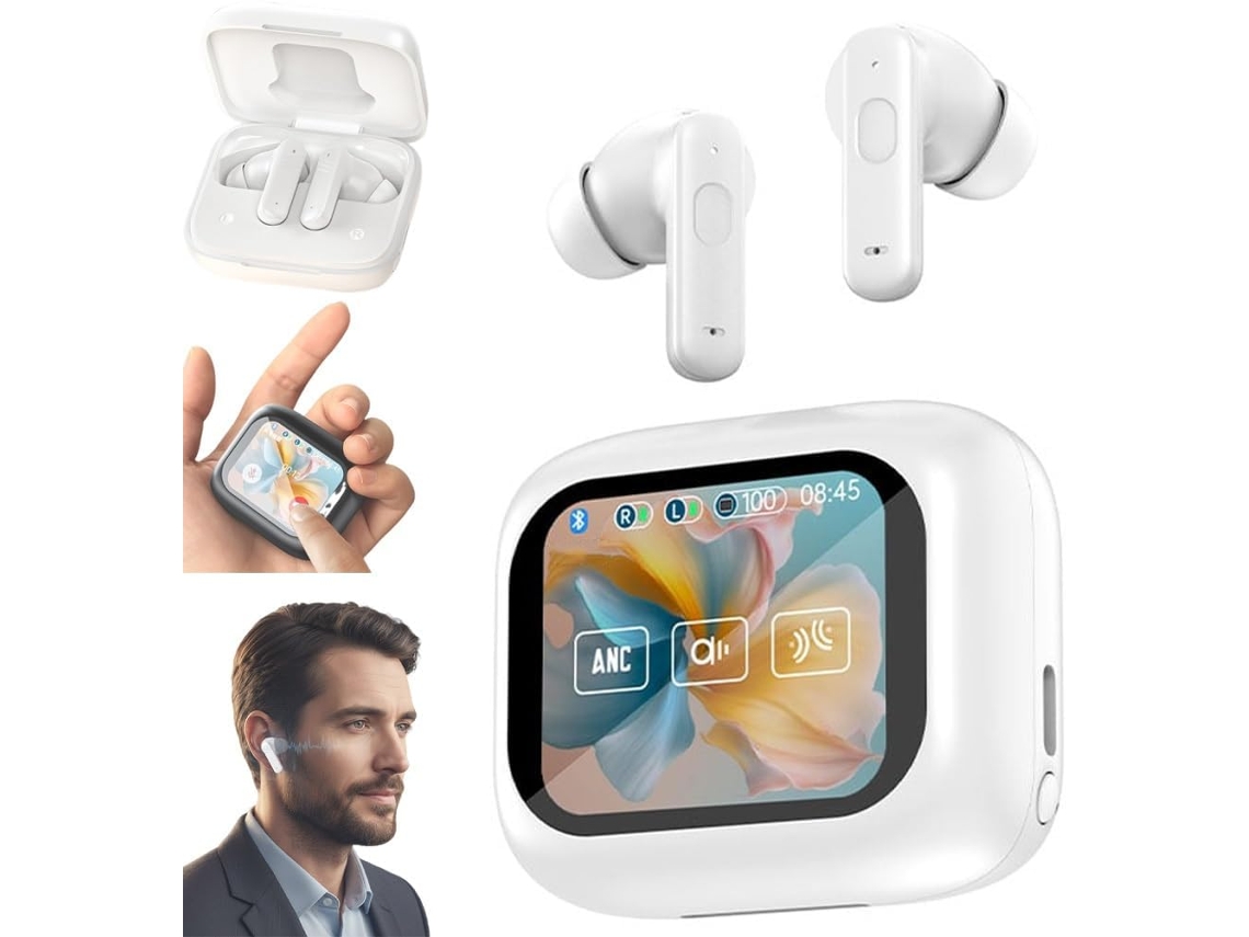 Fones De Ouvido Com Cancelamento Ruído E Tradução Automática, Tradutor Instantâneo Por Ia, Tela Colorida Hd, Redução