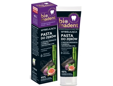 Pasta De Dentes Branqueadora Com Carvão Vegetal De Bambu E Extrato De Figo, 100 Ml Bio Madent