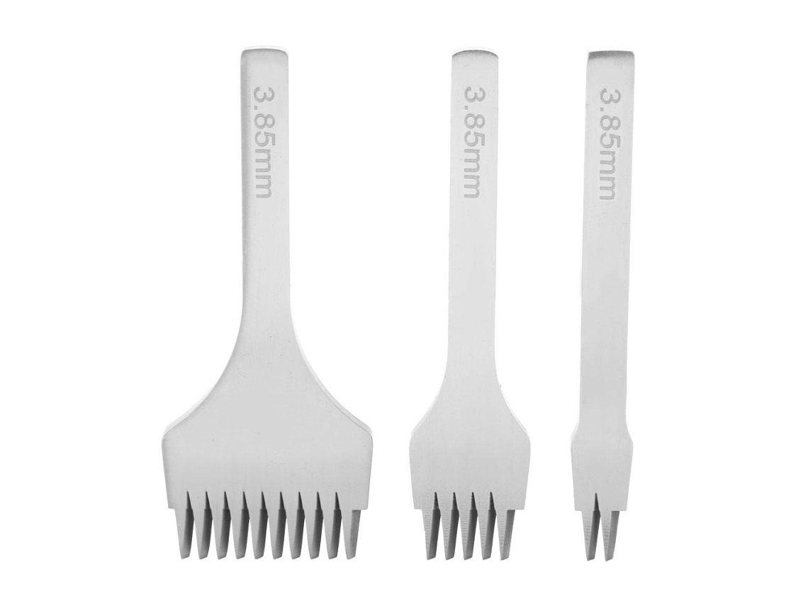 Conjunto De Ferramentas Para Perfurar Couro 2/5/10 Dentes Punção Chave De Costura 3.85mm Para Artesanato De Couro