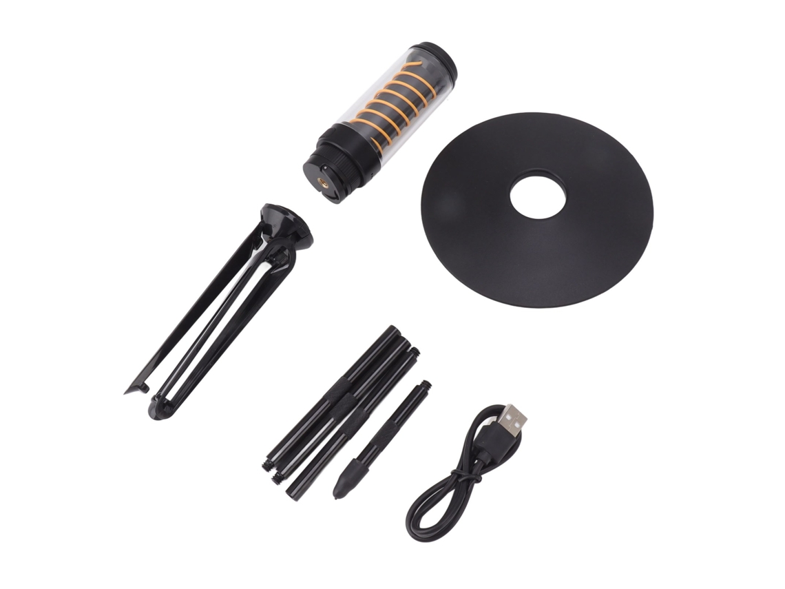 Rebe-lanterna Led Portátil Para Camping Exterior Luz Nocturna Impermeable Lámpara De Tienda Recargable Con Techo Antilluvia Negro