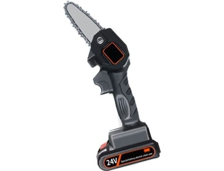 Mini motosserra, podador de motosserra guia de 4, portátil com uma mão 0,7 kg, motosserra elétrica sem fio com bateria ROKOO