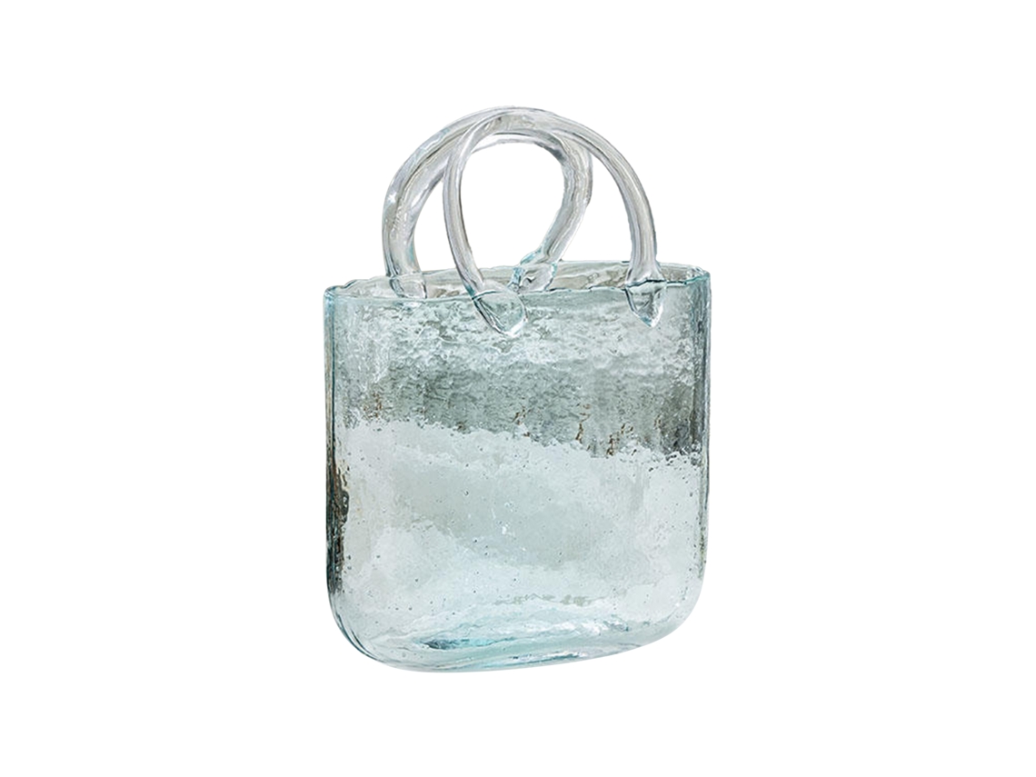 Vaso de Vidro Transparente para Arranjos Florais Sala de Estar