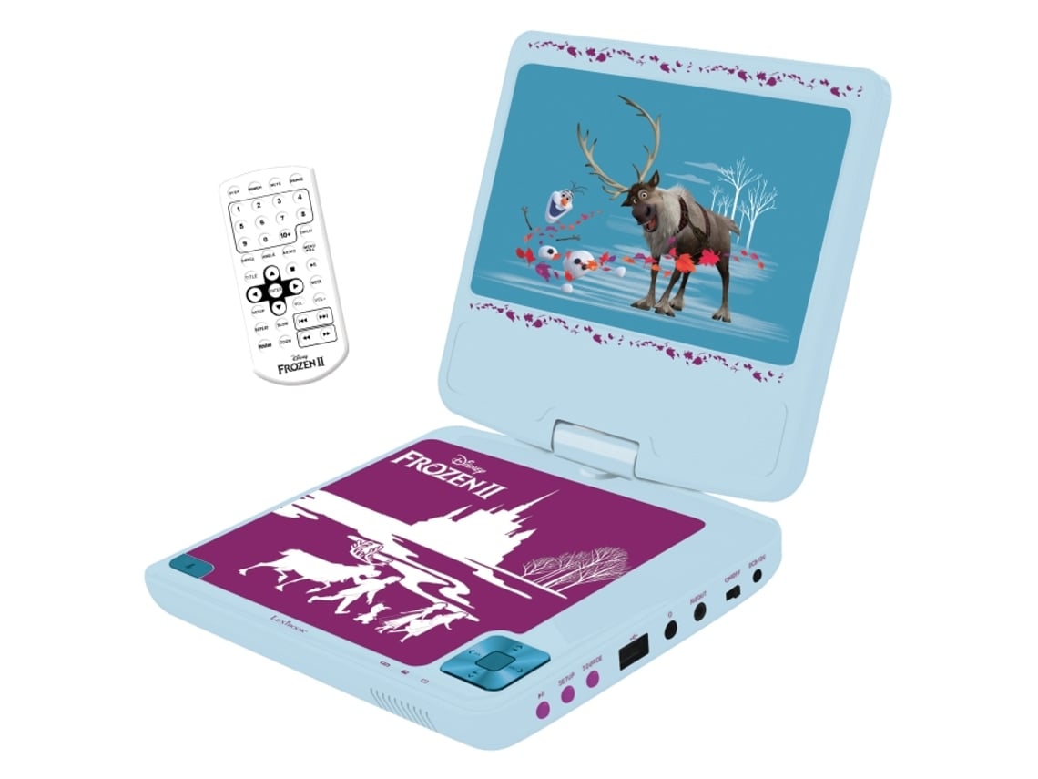 Leitor de DVD DISNEY portátil Frozen com ecrã rotativo (porta USB e auscultadores - 7")