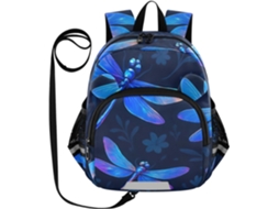 Mochila Infantil Odawa Com Guia, Colorida Estampa De Libélula Para Meninas 3 A 6 Anos.